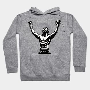 Boxer with winning pose - cool boxing design Hoodie